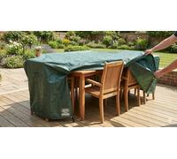 Large Garden Furniture Cover Waterproof, 278x204x106cm Rectangular Patio Table Cover, Heavy Duty Oxford Fabric Outdoor Rattan Furniture Set Covers, Windproof, Anti-UV, Green