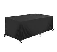 Large Garden Furniture Covers Waterproof 350x105x125cm/LxWxH Outdoor Patio Set Cover,Heavy Duty 600D Oxford Fabric UV-Resistant with Fastener Windproof Buckle Straps Outdoor Table Cover, Rectangular