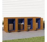 Large Garden Storage Box Acacia Wood Outdoor Cushion Chest 280cm Lockable
