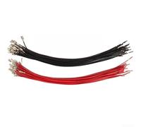 Large Gauge Cable Connectors 20PC Red Black Set | 20-piece set, red and black colors, 25cm wire length, fits large gauge wires, agricultural use
