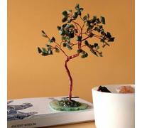 Large Gemstone Tree - 100 Green Aventurine Stones On Handpicked Green Agate Base, Serenityy