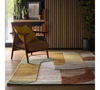 Large Geometric Brown Rug - 290 x 200 cm - Retro Deco - Origins