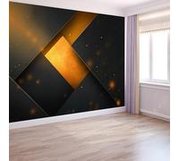 Large Geometric Cubes Triangles Mural Wallpaper 200 x 140 cm, Elegant Luxury Photo Wallpaper, Wall Mural Sticker for Bedroom Living Room Hallway Sofa Backdrop Wall Decor