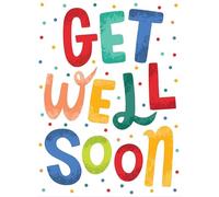 Large Get Well Soon Card, Dotty Get Well Soon - A4 Size - Regal Publishing