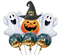 large Ghost Balloons and Scary Pumpkin Balloons, Halloween Foil Balloon for Halloween Party Supplies, Scary Pumpkin Birthday Decorations