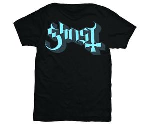 (Large) Ghost 'Blue/Grey Keyline Logo' (Black) T-Shirt