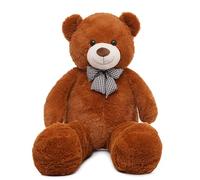Large Giant Teddy Bear 47 Inch Dark Coffee Color Natural Size Soft Plush Toy Gift for All Ages for Kids Girlfriends Valentine's Day Christmas Birthday Baby Shower