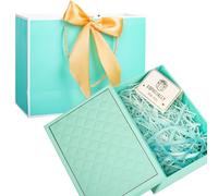 Large Gift Box for Presents, Green Gift Boxes with Lids, Luxury Gifts Box Set Include Ribbon Gifts Bag, Greeting Card, Tissue Paper and Raffia Filler, Foldable Present Boxes for Men Women