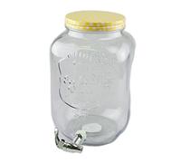 Large Glass Drinks Dispenser 8L Party BBQ Outdoor Style with Tap and Lid