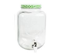 Large Glass Drinks Dispenser 8L Party BBQ Outdoor Style with Tap and Lid