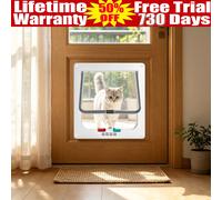 Cat Mate 4-Way Locking Large Glass Fitting Cat Flap 357W