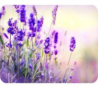 Large Glass Worktop Saver | Cutting Board - Lavender Flowers - 50 x 40cm by Pearl Glass