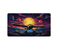 Large Gmaing Mouse Pad A Photo of Glider Aircraft in The Space Field in The Style Long Mouse Pads 40x75cm Table Mat Suitable for Various Scenarios Such As Work Play And Study