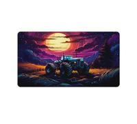 Large Gmaing Mouse Pad A Photo of Tractor in The Space Field in The Style Long Mouse Pads 40x75cm Table Mat Suitable for Various Scenarios Such As Work Play And Study