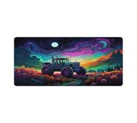 Large Gmaing Mouse Pad A Photo of Tractor in The Space Field in The Style Long Mouse Pads 40x90cm Table Mat Suitable for Various Scenarios Such As Work Play And Study