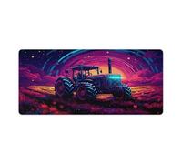 Large Gmaing Mouse Pad A Photo of Tractor in The Space Field in The Style Long Mouse Pads 40x90cm Table Mat Suitable for Various Scenarios Such As Work Play And Study