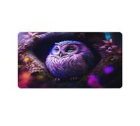 Large Gmaing Mouse Pad Fantasy Owl Mouse Mat 40x75cm Keyboard Desk Mat Stitched Edges Smooth Surface for Speed Control Anti Slip Base