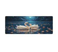 Large Gmaing Mouse Pad Fantasy White Swan Large Mouse Mat 30x80cm Desk Mat with Stitched EdgeComputer Desk AccessoriesNon Slip Base