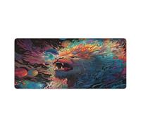Large Gmaing Mouse Pad Lion King of The Jungle Extra Large Mouse Mat 40x90cm Desk Pad with Stitched Edges Durable Non Slip Natural Rubber Base