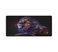 Large Gmaing Mouse Pad Lion King of The Jungle Long Mouse Pads 40x90cm Table Mat Suitable for Various Scenarios Such As Work Play And Study