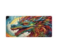 Large Gmaing Mouse Pad Psychedelic Art Dragon Long Mouse Pads 40x90cm Table Mat Suitable for Various Scenarios Such As Work Play And Study