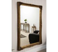 Large Gold Antique Shabby Chic Ornate Wall Mirror 5Ft8 X 3Ft8, 173cm X 112cm