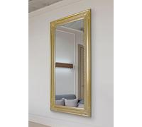 Large Gold Antique Style Wall Mirror Wood 5Ft10 X 2Ft10 178cm X 87cm