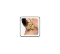 Large Gold Flower Drop Earrings for Women, Boho Geometric Textured Floral Round Bead Dangle Earrings Vintage Fashion Statement Jewelry Party Prom Gifts, L, Metal, No Gemstone