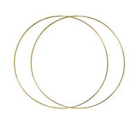 Large Gold Macrame Floral Hoop Rings 2 Pack for Garland Decoration and Hanging Crafts- 45cm