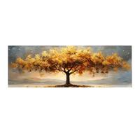 Large Golden Leave Tree Of Life Canvas Paintings Abstract Modern Wall Art With Vibrant Tree Posters And Print Picture Decor 10x30cm No frame