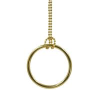 Large Golden Ring and Chain Illusion - Metal Escape Magic Prop for Kids and Street Performers