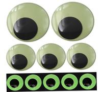 Large Googly Eyes|5Pcs Googly Eyes 7 Inch Big Glow in The Dark Large with Self Adhesive Plastic Wiggle for DIY Crafts, Fridge, Christmas Tree Decor