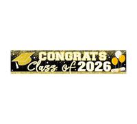 Large Graduation Backdrop for 2026 with Gold Confetti Design Photo Decor Large Graduation Backdrop