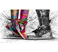Large Graffiti Shoes Diamond Art 16x32in DIY 5D Diamond Painting Kits for Adults Kids, Full Square Drill Embroidery Pictures Paint by Number Kit, for Gift Home Wall Decoration, Christmas Day G-204