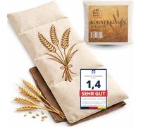 Large Grain Cushion 20 x 50 cm - Microwave Heat Cushion with Natural Grains - Heat & Cold Therapy - Removable Washable Cover - Heat Cushion Against Colic, Neck & Shoulder Tension