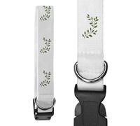 Large 'Greek Green Leaf Branch' Dog Collar (PR00063272)