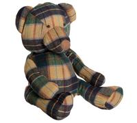 Large Green Check Bear Door Stop, Decorative Bear Doorstop For Garden Doors, Heavy Secure Door Stop Holder Premier Housewares Green One Size