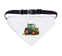 Large 'Green Tractor' Dog/Cat/Pet Bandana (PD00060258)