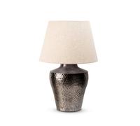 Elm Home And Garden Table Lamp for Living Room, Office, Nightstand - Grey Silver