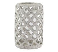 Large Grey Stone Effect Hurricane Lantern