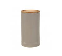 Large Grey Stoneware Canister,Functional Kitchen Organizer,Minimalistic Storage Jar With Silicone Seal