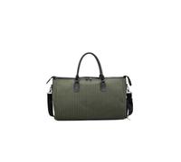 Large Grid Travel Duffle Bag, 51×30×22cm Weekend Overnight Bag with Separate Shoe Compartment, Multiway Handbag Crossbody Gym Tote Bag for Women Men (Green)