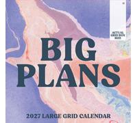 Large Grid Vintage Vibes 2027 Wall Calendar | 12" X 24" Open | Marble City Press | Plastic Free | Printed on Thick Art Paper