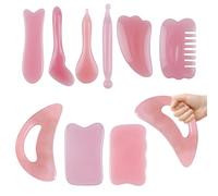 Large Gua Sha Tool 9 PCS Guasha Tool Face Body Gua Sha for Cellulite and Toning Relaxes Muscles Relieves Pain for Legs Neck Back and Face