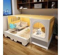 Large Guinea Pig Cage with Pull-Out Tray - Easy to Clean, Superior Ventilation for Rabbits & Ferrets - Perfect Habitat for Small Pets, Spacious & Comfortable