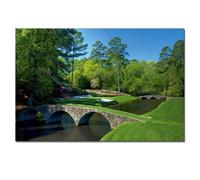 Large Gym Men Cave Decor Golf Club Sport Landscape Artwork Canvas Painting for Bedroom Wall Art Augusta National Golf Course Home Decor Poster Print Framed 24x36inch