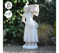 Large Gypsy Girl Statue With Basket