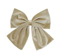 Large Hair Bow Clip, Velvet Bow Hair Clips, Elegant French Hair Clip, Bow Hair Accessories, Fabric Hair Accessories for Women, Wedding, Banquet, Daily, Khaki