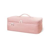 Large Hair Dryer Bag Travel Hair Dryer Bag Portable Double-layer Hair Dryer Storage Bag Spacious Organizer Case For Travel Bathroom(Pink)