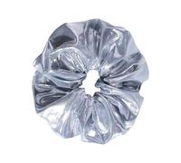 Large Hair Scrunchie With Leather And Fabric Designs Comfortable Hair Holder Hair Tie Unique Hair Accesories For Women